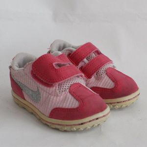 Nike SMS Roadrunner Infant Shoes Pink White Sneaker Size 3C Toddler No Tie